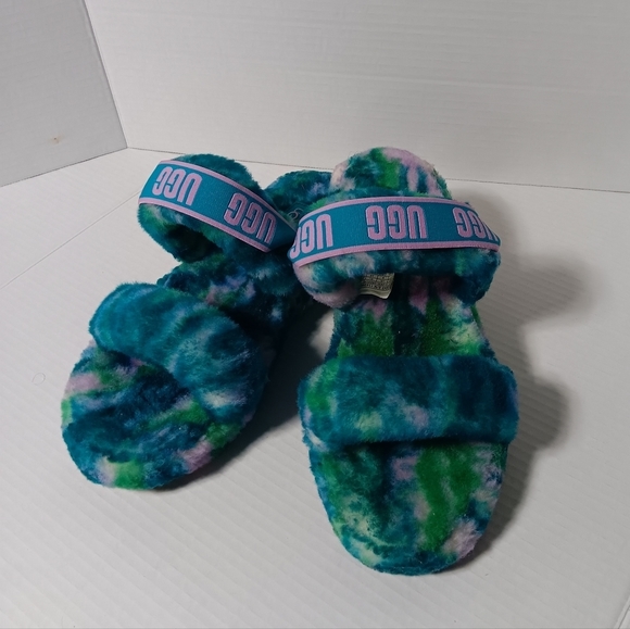 Ugg OH Yeah Shearling Tie dyed Slingback  size11 - Picture 1 of 7